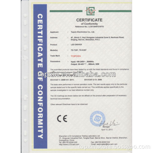 Isolated led tube driver led driver 600ma 30w constant current led driver with Ce ROHS
